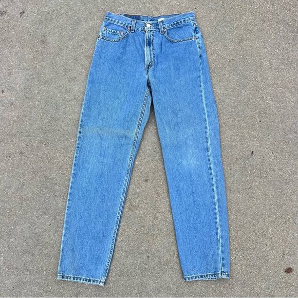 Y2K Levi's 550 Relaxed Fit Stone Wash Blue Jeans 34x34 Red Tab - Picture 2 of 10